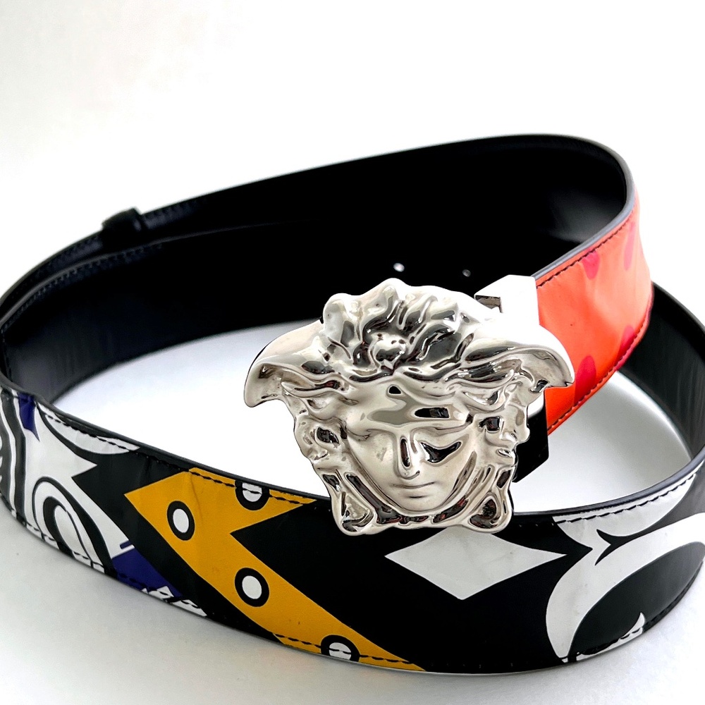 Colorful Versace Medusa Belt - Vintage Op Art - Bold Graphic